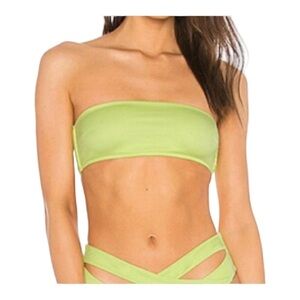 Onia Jo Sharp Green Bandeau Swim Top NWOT